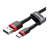 BASEUS Kabel USB - USB-C Cafule 2A 2m czerwono - czarny CATKLF-C91 - 1266437 - zdjęcie 2